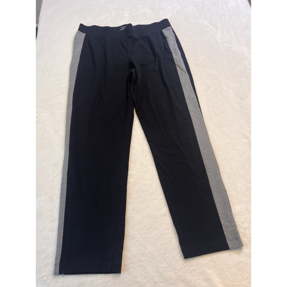 Eileen Fisher Black Gray Striped 2 Piece Set Leggings Turtleneck Long Sleeve M - Picture 2 of 12